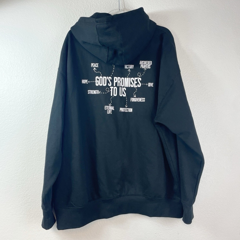 Gods Love Overcomes Hoodie 2X God Fulfills His Promises Christian Graphic GLO - Picture 3 of 7